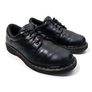 Dr. Martens Boston Black Greasy Leather 4 Eye Oxford Shoes Workwear Normcore 90s